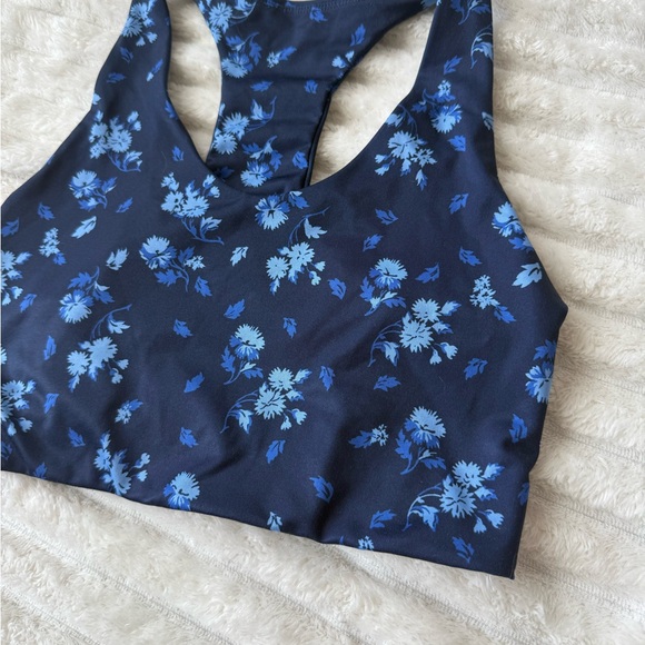 Z by Zella Longline Floral Blue Sports Bra - Picture 2 of 7